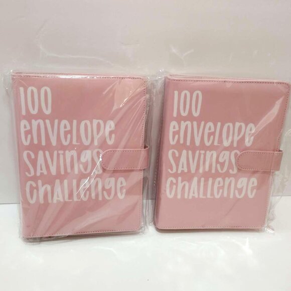 Other - 2 pack 100 Envelope Challenge Binder Save $5050 Goals 100 Day Savings Pink